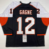 Autographed/Signed Simon Gagne Philadelphia Black Hockey Jersey JSA COA by Hall of Fame Sports Memorabilia