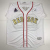 Autographed/Signed Steve Pearce Boston World Series MVP White Baseball Jersey PSA/DNA COA