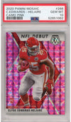 Graded 2020 Panini Mosaic Clyde Edwards-Helaire #266 Pink Camo Rookie RC Football Card PSA 10 Gem Mint