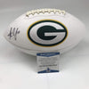Autographed/Signed Aaron Jones Green Bay Packers FS White Panel Logo Football Beckett BAS COA