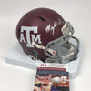 Autographed/Signed Myles Garrett Texas A&M Aggies Red College Football Mini Helmet JSA COA