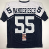 Autographed/Signed Leighton Vander Esch Dallas Thanksgiving Day Football Jersey JSA COA