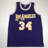 Autographed/Signed Shaquille Shaq O'Neal Los Angeles LA Purple Basketball Jersey Beckett BAS COA by Hall of Fame Sports Memorabilia