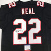 Autographed/Signed Keanu Neal Atlanta Retro Black Football Jersey PSA/DNA COA