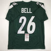 Autographed/Signed Le'Veon LeVeon Bell New York Green Football Jersey JSA COA