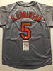 Autographed/Signed Brooks Robinson HOF 83  Baltimore Grey Baseball Jersey JSA COA