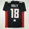 Autographed/Signed Calvin Ridley Atlanta Black Football Jersey Beckett BAS COA