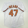 Autographed/Signed John Means Baltimore White Baseball Jersey Beckett BAS COA