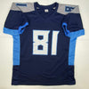 Autographed/Signed Jonnu Smith Tennessee Dark Blue Football Jersey Beckett BAS COA
