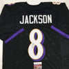 Autographed/Signed Lamar Jackson Baltimore Black Football Jersey JSA COA