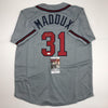 Autographed/Signed Greg Maddux Atlanta Grey Baseball Jersey JSA COA