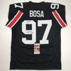 Autographed/Signed Nick & Joey Bosa Brothers Ohio State Black College Football Jersey JSA COA