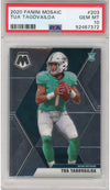 Graded 2020 Panini Mosaic Tua Tagovailoa #202 Rookie RC Football Card PSA 10 Gem Mint