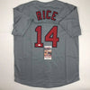 Autographed/Signed Jim Rice Boston Grey Baseball Jersey JSA COA by Hall of Fame Sports Memorabilia
