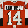 Autographed/Signed Sean Couturier Philadelphia Orange Hockey Jersey JSA COA