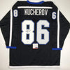 Autographed/Signed Nikita Kucherov Tampa Bay Black Retro Hockey Jersey PSA/DNA COA