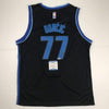 Autographed/Signed Luka Doncic Dallas Black Basketball Jersey Beckett BAS COA