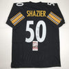 Autographed/Signed Ryan Shazier Pittsburgh Black Football Jersey JSA COA