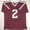 Autographed/Signed Johnny FN Football Manziel Texas A&M Maroon College Jersey JSA COA