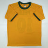 Autographed/Signed Pele Brazil Yellow Soccer Futbol Jersey Beckett BAS COA Auto