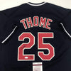 Autographed/Signed Jim Thome Cleveland Blue Baseball Jersey JSA COA