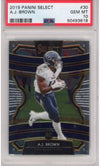 Graded 2019 Panini Select AJ A.J. Brown #30 Rookie RC Football Card PSA 10 Gem Mint