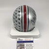 Autographed/Signed JK J.K. Dobbins Ohio State Buckeyes College Football Mini Helmet JSA COA