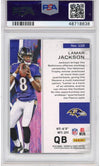 Graded 2018 Panini Rookies & Stars Lamar Jackson #112 Rookie RC Football Card PSA 10 Gem Mint