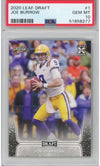 Graded 2020 Leaf Draft Joe Burrow #1 Rookie RC Football Card PSA 10 Gem Mint