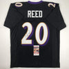 Autographed/Signed Ed Reed Baltimore Black Football Jersey JSA COA