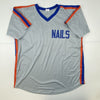 Autographed/Signed Lenny Dykstra Nails New York Grey Baseball Jersey Beckett COA