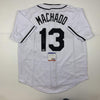 Autographed/Signed Manny Machado San Diego White Baseball Jersey Beckett BAS COA #2