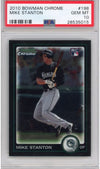 Graded 2010 Bowman Chrome Mike Giancarlo Stanton #198 Rookie RC Baseball Card PSA 10 Gem Mint