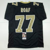 Autographed/Signed Willie Roaf HOF 2012 New Orleans Black Football Jersey JSA COA by Hall of Fame Sports Memorabilia
