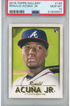 Graded 2018 Topps Gallery Ronald Acuna Jr. #140 Rookie RC Baseball Card PSA 10 Gem Mint