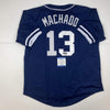 Autographed/Signed Manny Machado San Diego Blue Baseball Jersey Beckett BAS COA