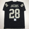 Autographed/Signed Josh Jacobs Viva Las Vegas Oakland Black Football Jersey Beckett BAS COA