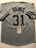 Autographed/Signed Tim Raines New York Grey Baseball Jersey JSA COA