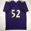 Autographed/Signed Ray Lewis Baltimore Purple Football Jersey JSA COA