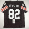 Autographed/Signed Ozzie Newsome HOF 99 Cleveland Football Brown Jersey JSA COA