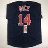 Autographed/Signed Jim Rice Boston Blue Baseball Jersey JSA COA by Hall of Fame Sports Memorabilia