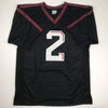 Autographed/Signed Johnny FN Football Manziel Texas A&M Black College Jersey JSA COA