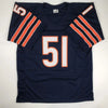 Autographed/Signed Dick Butkus Chicago Blue Football Jersey JSA COA by Hall of Fame Sports Memorabilia