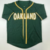 Autographed/Signed Rollie Fingers Oakland Green Baseball Jersey JSA COA