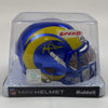 Autographed/Signed Aaron Donald Los Angeles Rams Speed Mini Football Helmet JSA COA