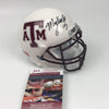 Autographed/Signed Myles Garrett Texas A&M Aggies White College Football Mini Helmet JSA COA