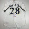 Autographed/Signed Prince Fielder Milwaukee White Baseball Jersey PSA/DNA COA