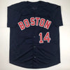 Autographed/Signed Jim Rice Boston Blue Baseball Jersey JSA COA by Hall of Fame Sports Memorabilia