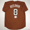 Autographed/Signed Cat Osterman Hook Em Texas Orange College Softball Jersey JSA COA