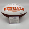 Autographed/Signed Joe Burrow Cincinnati Bengals Full Size F/S White Panel Logo Football Fanatics COA